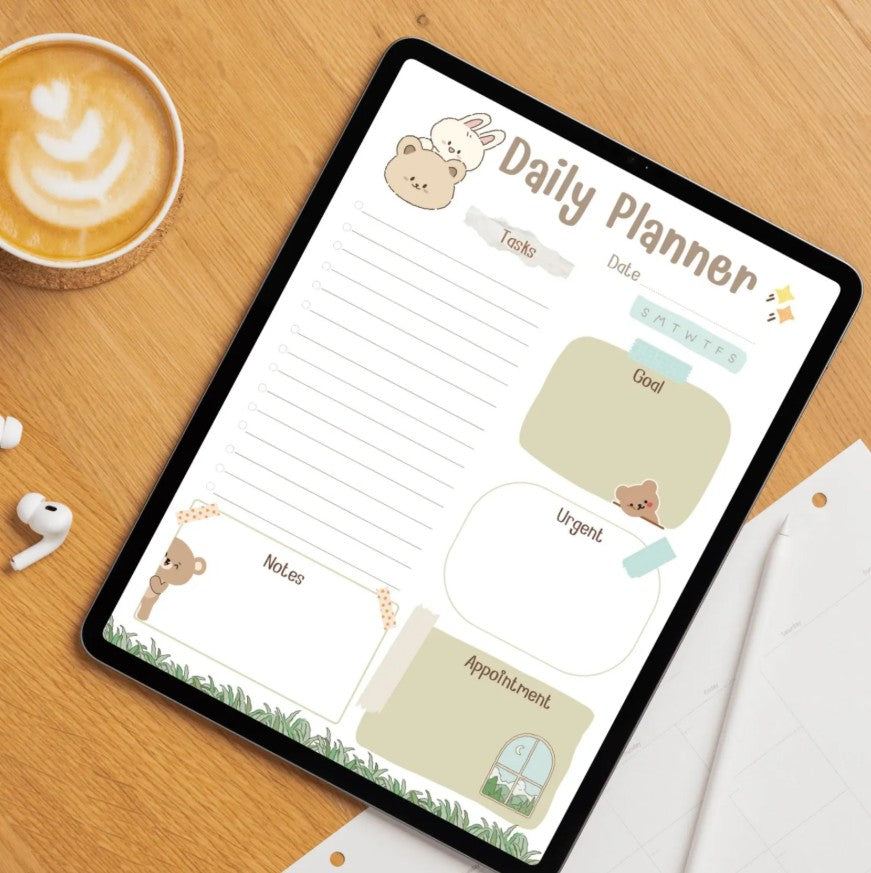 Kawaii Bunny Bear Planner
