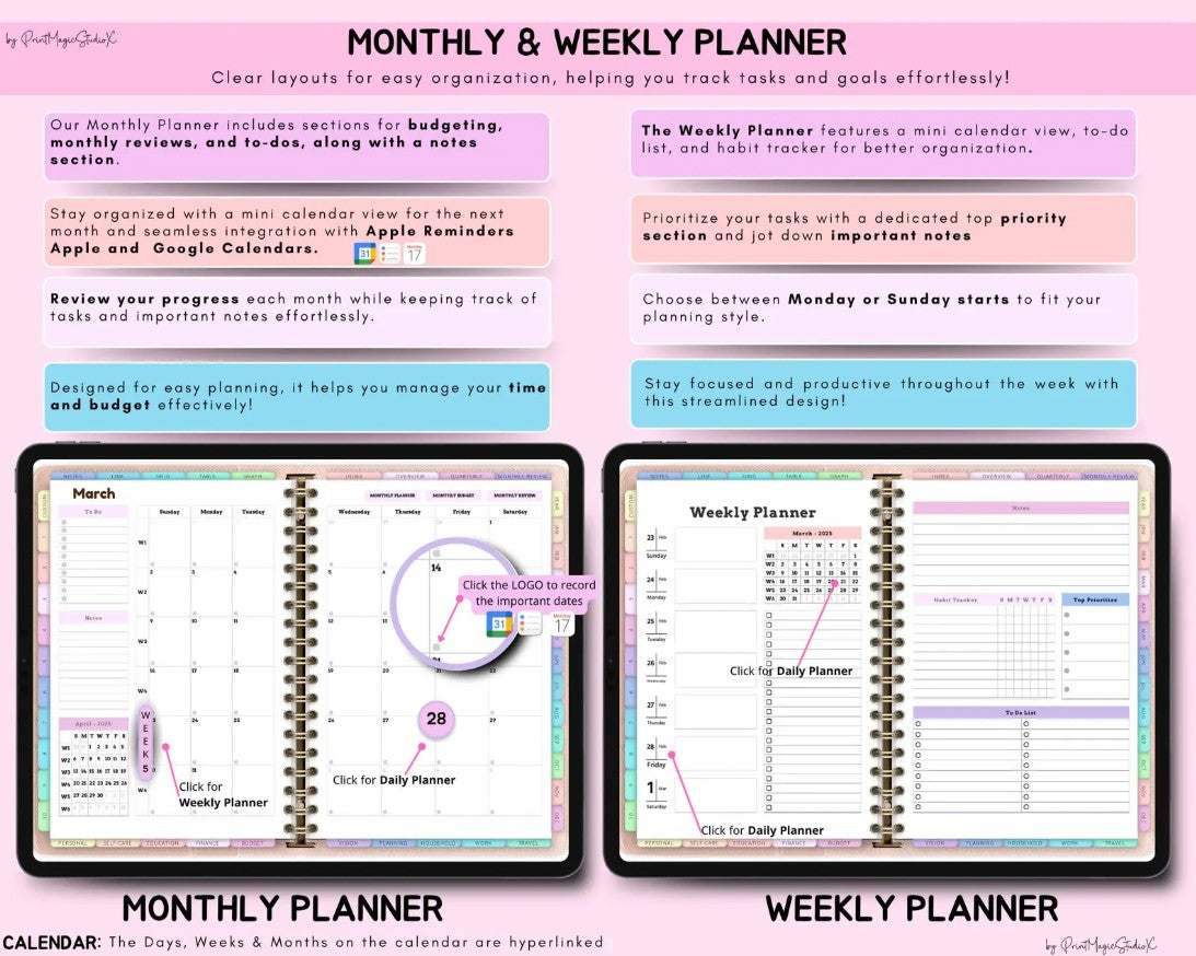 All in One 2026-2027-2028 Planner