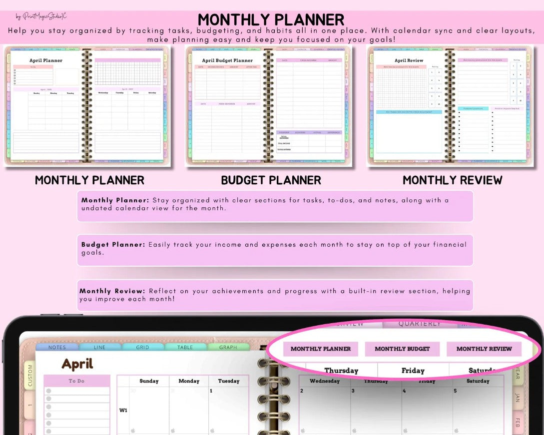 All in One 2026-2027-2028 Planner